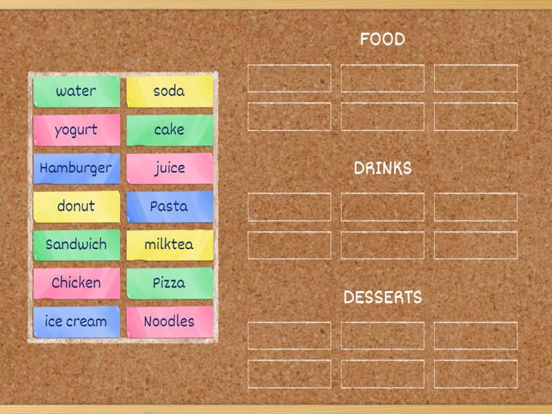 FOOD SORTING - Group sort