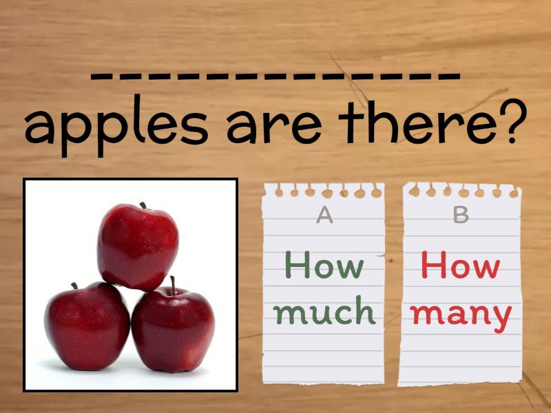 1 How much / How many - Quiz