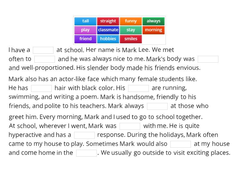 Descriptive Text - Complete the sentence