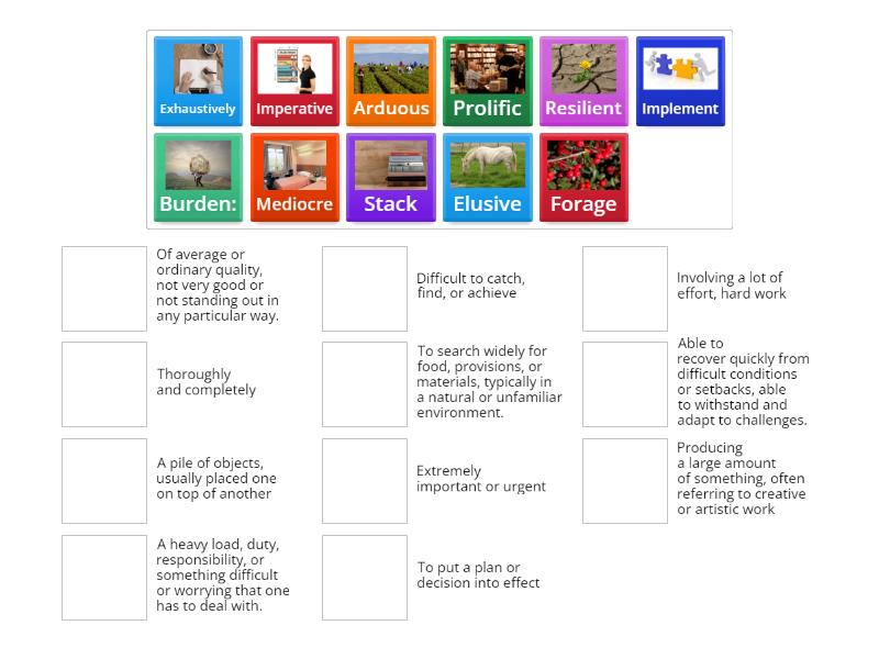 IELTS chapter 1 (match) - Match up