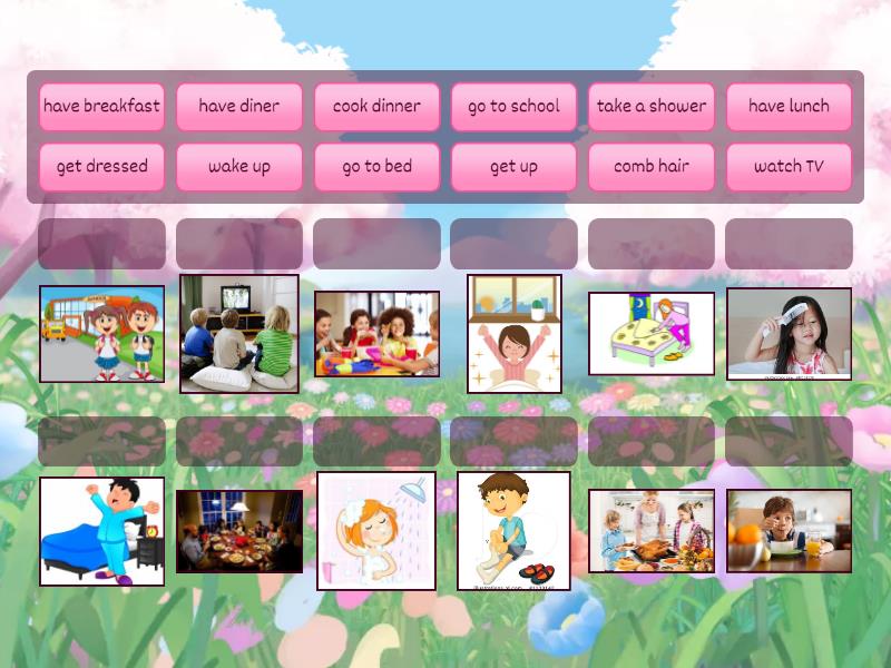 daily routine - Match up
