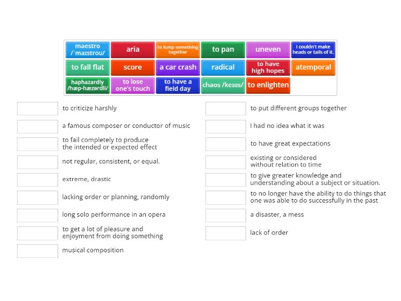 Level 9 Unit 6 Match Up