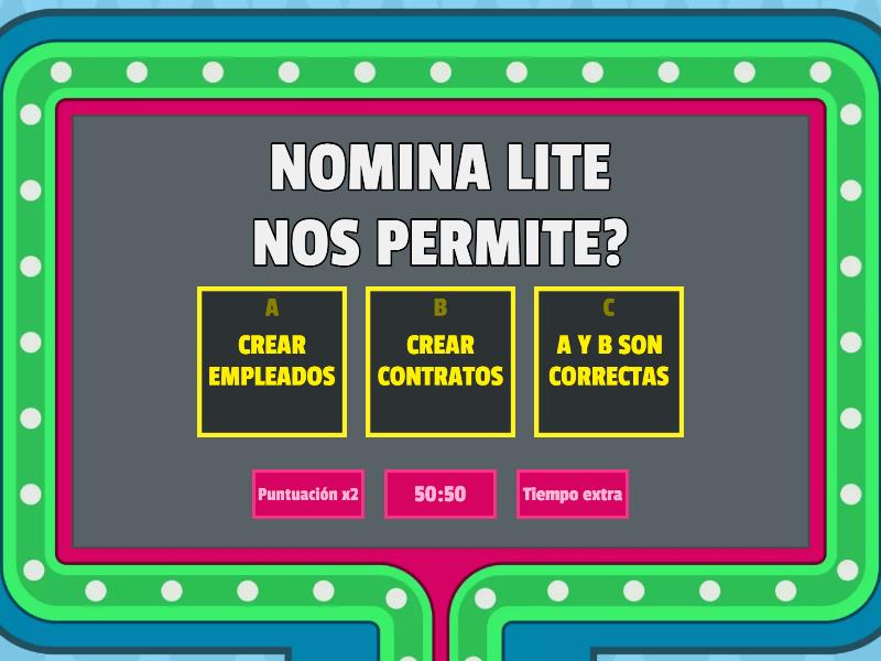 conoce tu nomina lite - Gameshow quiz