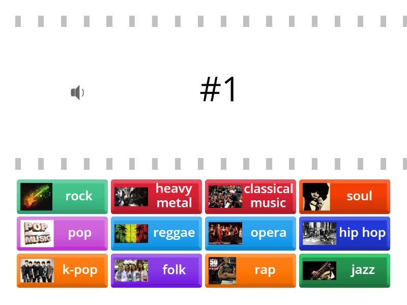 Prepare 6 unit 3 music styles (with the sound) - Find the match