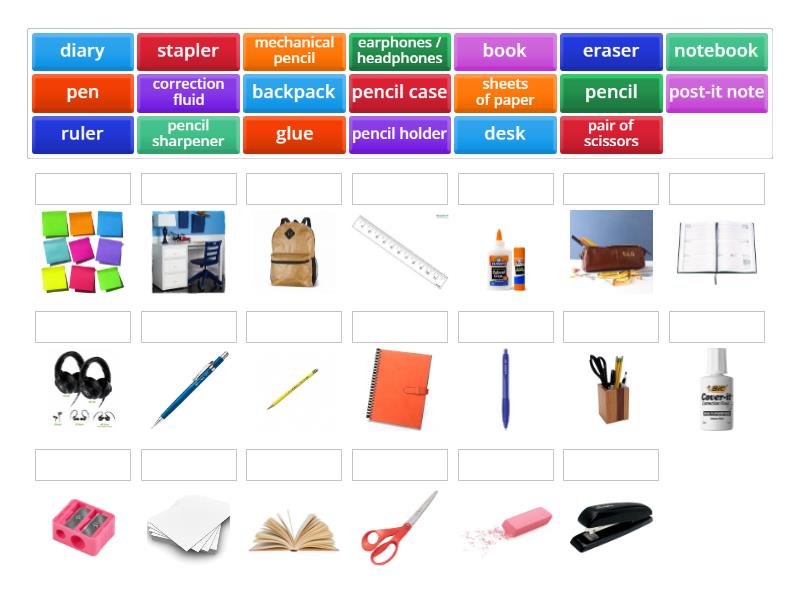 Classroom objects - Match up