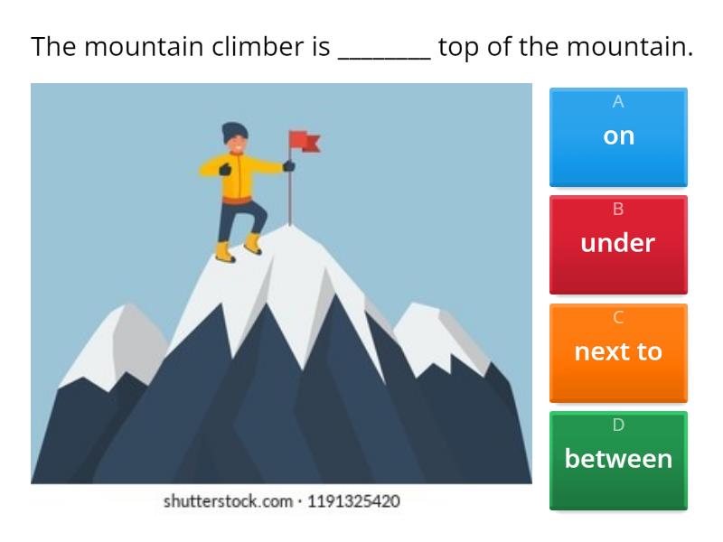 Preposition 2b - on, under, next to, by, between, in, in fron, behind ...