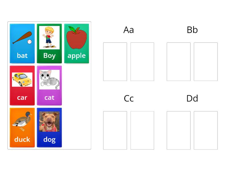 Letter A B C D - Group Sort