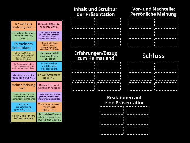 S B1 K6 Präsentation. Redemittel - Group Sort