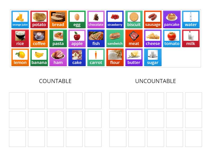 Countable and uncountable - Group sort