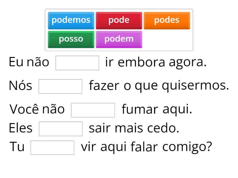 Poder - Complete the sentence