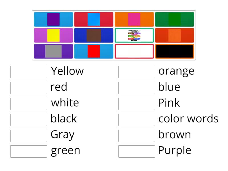 Color Words - Match up