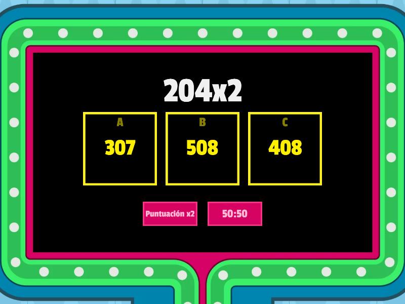 Tablas de multiplicar game show de tv