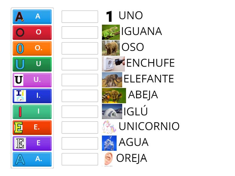 RELACIONAR CON LA VOCAL - Match up