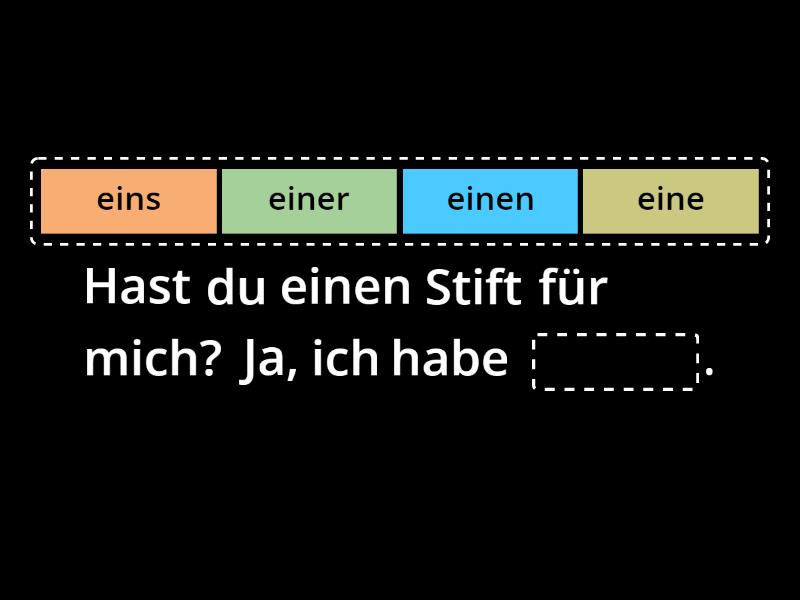 Indefinitpronomen - Vervollständige Den Satz