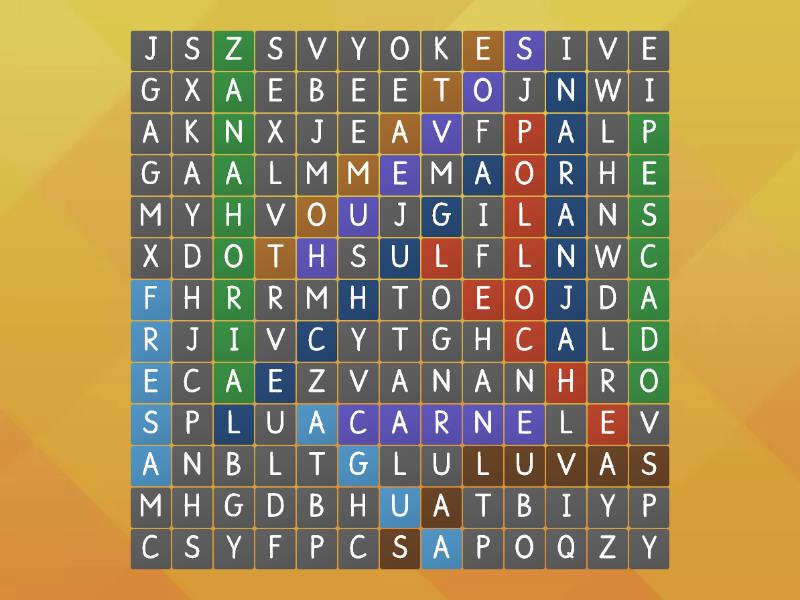 Alimentos Wordsearch