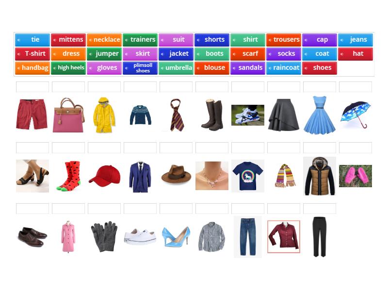 Spotlight 5 Unit 7b Clothes - Match up