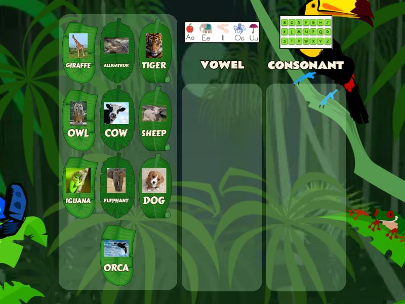 vowel or consonant - Group sort