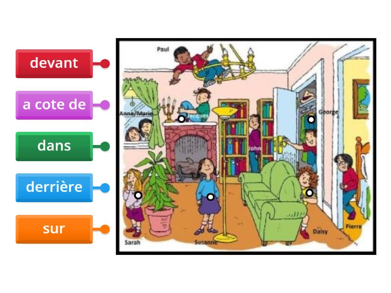 cap sur 1 - prepositions de lieu - Labelled diagram