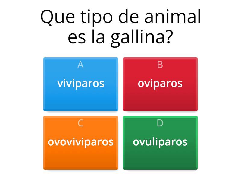 Que tipo de animal es? - Cuestionario