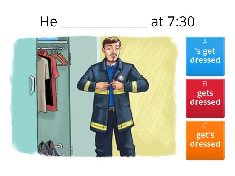 3rd person Daily Routine - Quiz