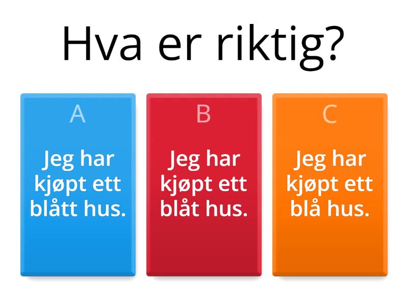 Kopi Av Norsk B1 Adjektiv - Quiz