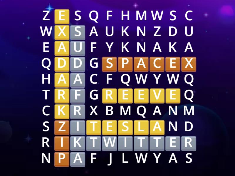 Elon Musk - Wordsearch