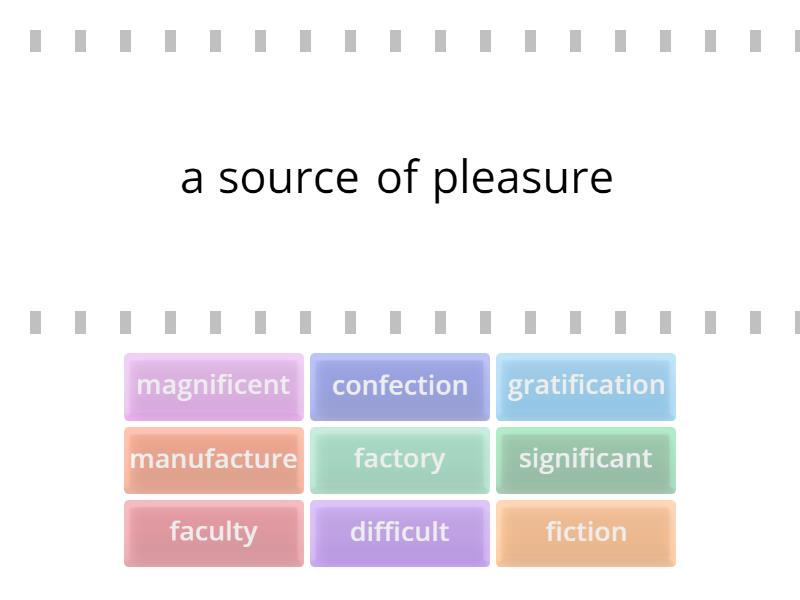 Fact, fac, fect, fic, fict - Find the match