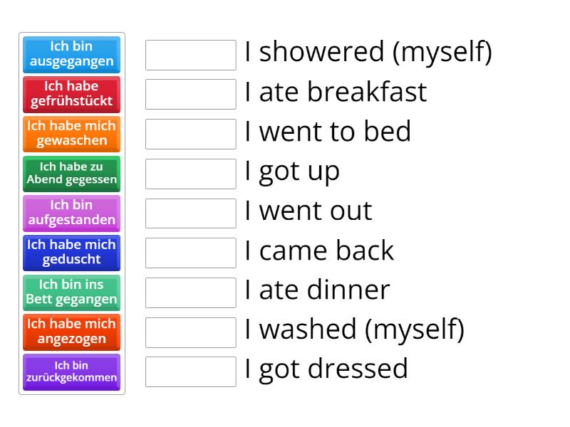 past-tense-daily-routine-match-up