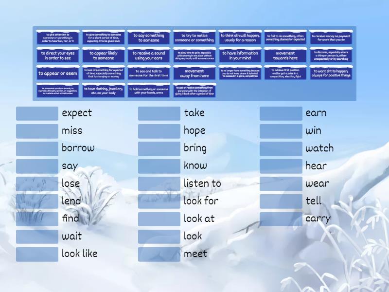 Confusing Verbs Match Up