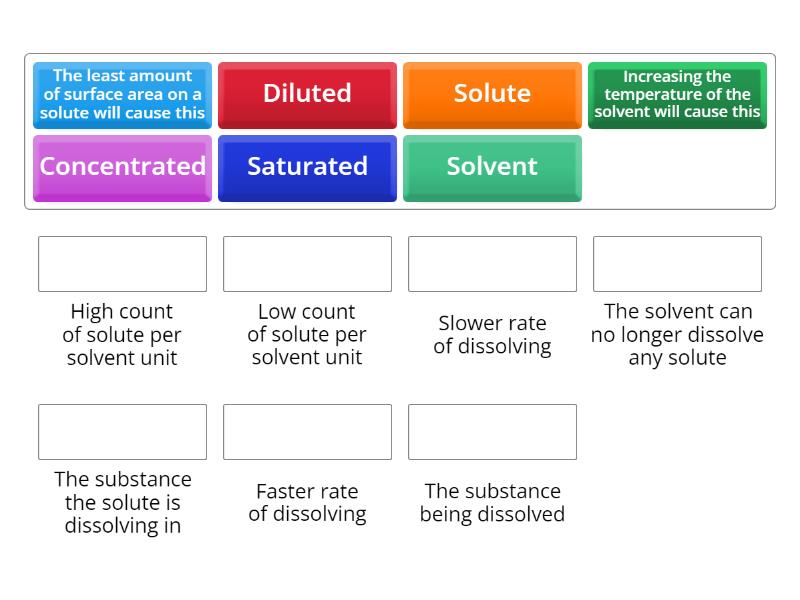 Solutions - Match up