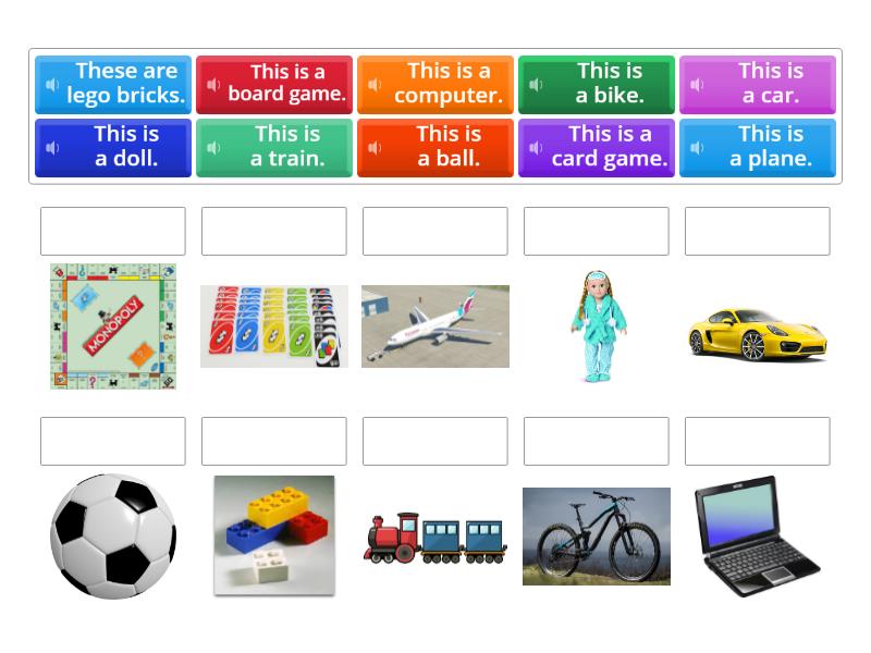 Kids box 1 unit 3. Toys - Match up