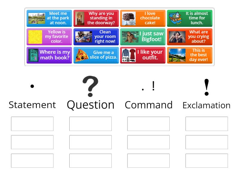 Sentence Type Sorts - Group sort