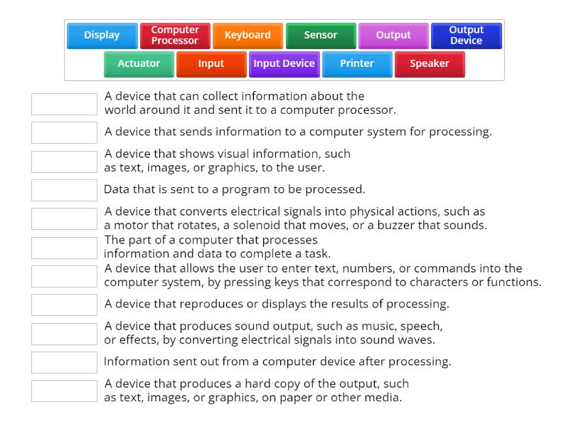 Flowcharts and Flowol Lesson 6 - Starter - Keywords - Match up