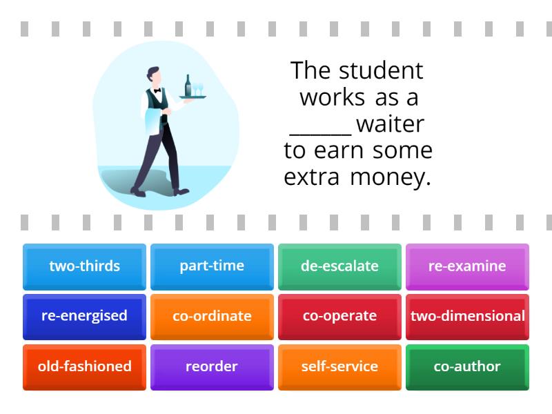 Year 6 Special Focus 9: Complete the sentence - hyphenated words - Find