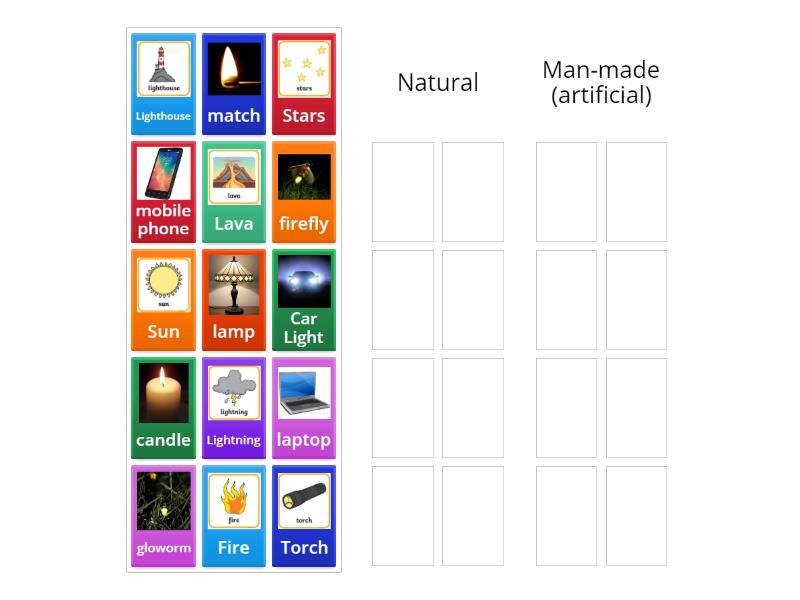 Light sources - Group sort