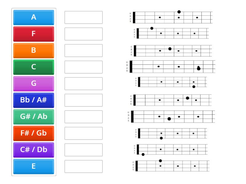 Recognising Notes - Match up