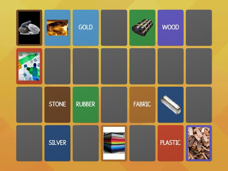 MATERIALS (memory game) Parejas
