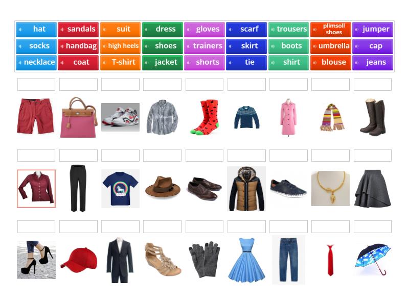 Spotlight 5 Unit 7b Clothes - Match up