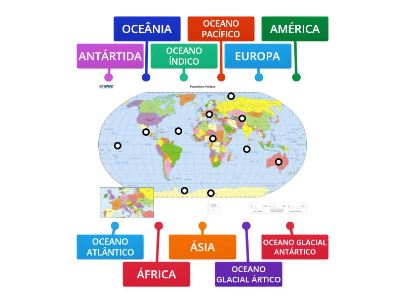 Jogo Dos Continentes E Oceanos Labelled Diagram 9508