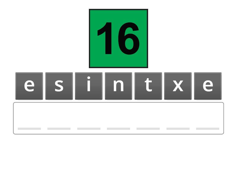 words for Unit 13 Anagram