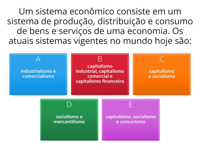 Sistema Político Econômico - Quiz