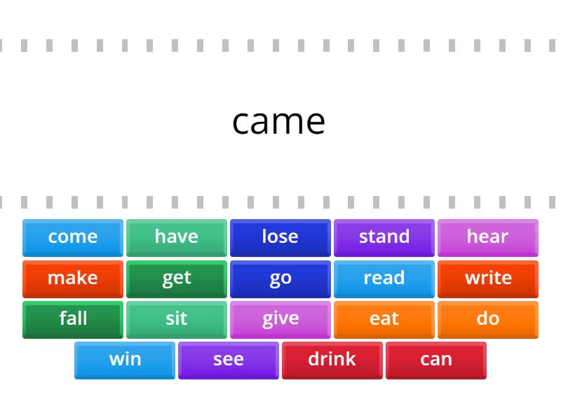 Irregular Verbs Spotlight 4 - Find the match