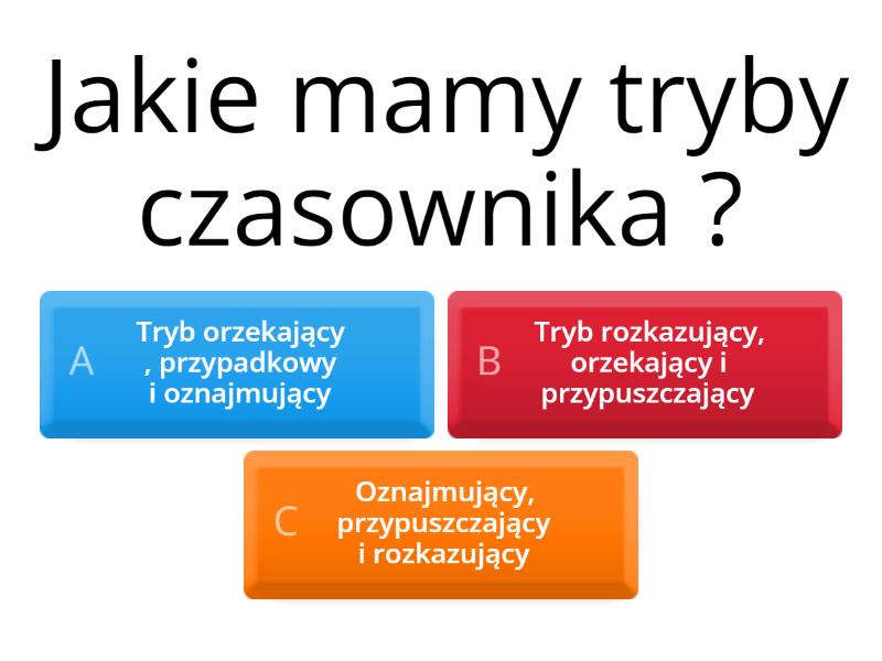 Tryby Czasownika Kl. 5 - Test