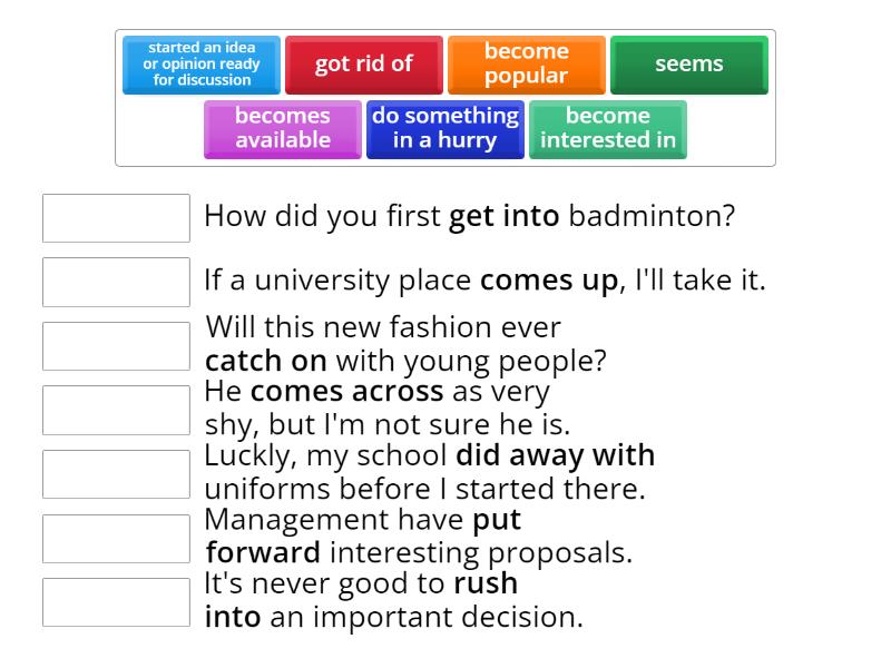 unit 1 multi-verbs ex.1 (decide what the multi-word verb in each one ...