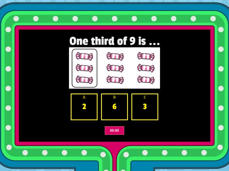 fractions-one-third-of-amounts-gameshow-quiz