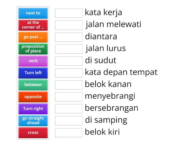 DIRECTION AND LOCATION (ARAH DAN LOKASI) - Match up