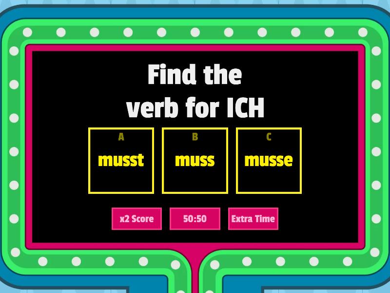 Müssen Conjugation - Ігрова вікторина