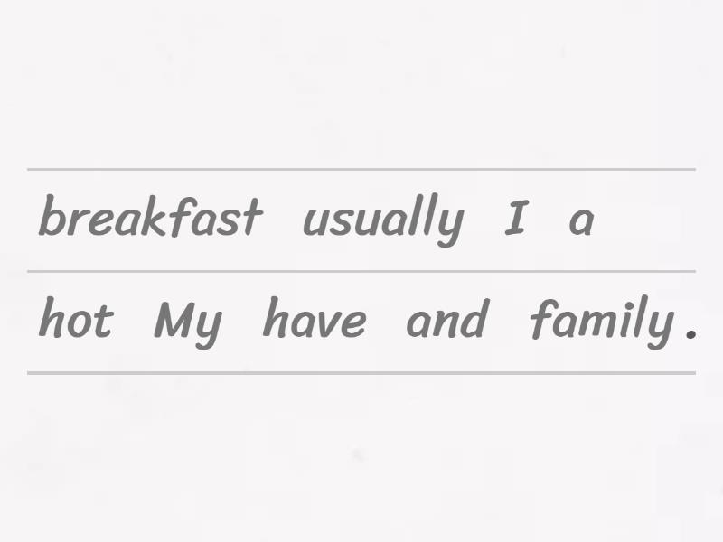 Put words in correct order - Unjumble