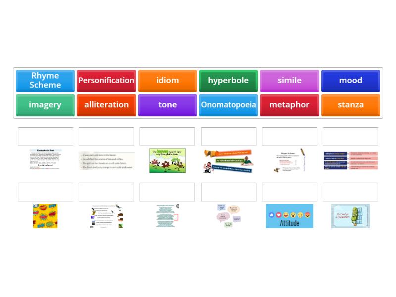 Poetic Devices - Examples - Match Up