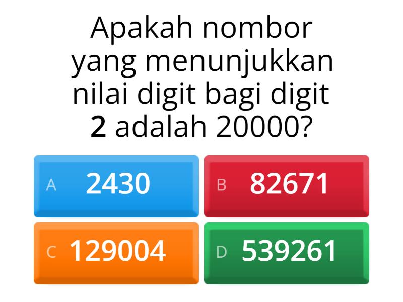 Ulangkaji Nombor Bulat - Matematik Tahun 5 - Quiz